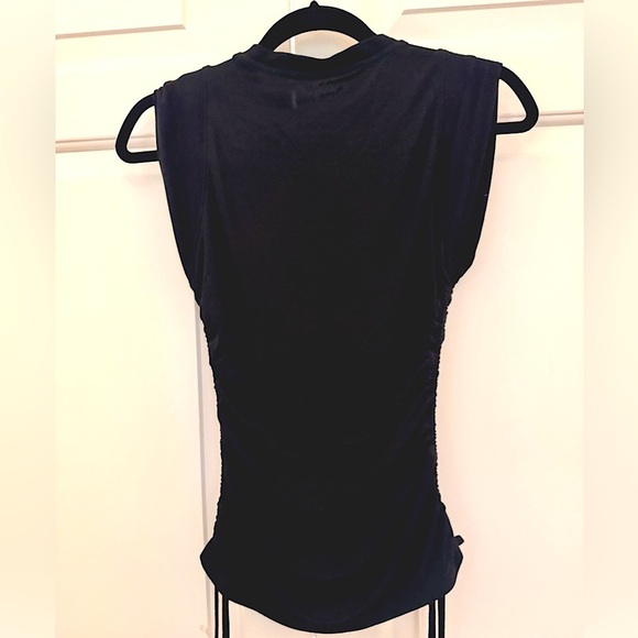 Grey State Sz 0/XS NWT Black Sleeveless Hali Top with Ruched Sides - Picture 4 of 5